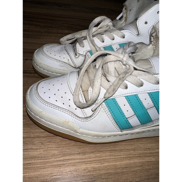 Size 9.5 - adidas Forum‎ Mid White Mint Rush W - Picture 5 of 15